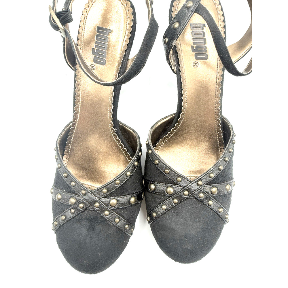 Vintage Bongo Women's Heels Retro Y2K Goth Glam Rocker Chic Size 8.5 - Picture 9 of 14